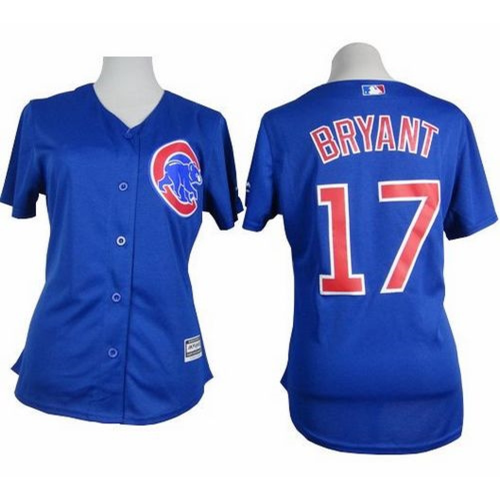 Cubs #17 Kris Bryant Blue Alternate Women's Stitched MLB Jersey Cubs #17 Kris Bryant Blue Alternate Women's Stitched MLB Jersey