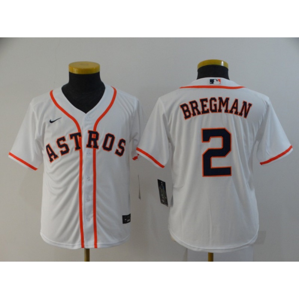 Youth Houston Astros #2 Alex Bregman White Cool Base Stitched MLB Jersey Youth Houston Astros #2 Alex Bregman White Cool Base Stitched MLB Jersey