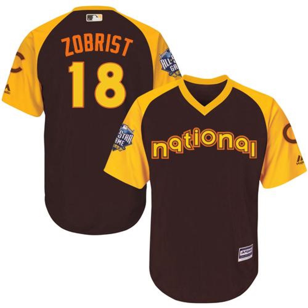 Cubs #18 Ben Zobrist Brown 2016 All-Star National League Stitched Youth MLB Jersey Cubs #18 Ben Zobrist Brown 2016 All-Star National League Stitched Youth MLB Jersey