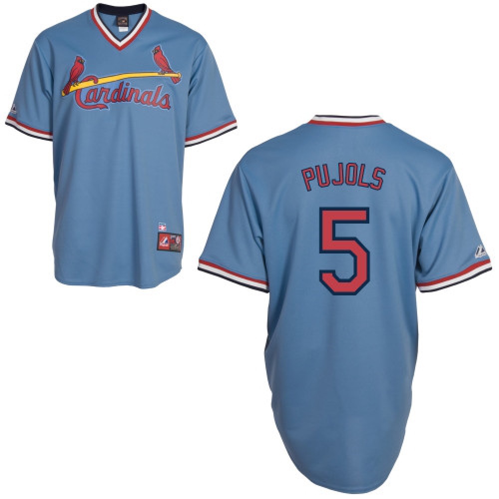 Cardinals #5 Albert Pujols Blue Cooperstown Throwback Stitched MLB Jersey Cardinals #5 Albert Pujols Blue Cooperstown Throwback Stitched MLB Jersey