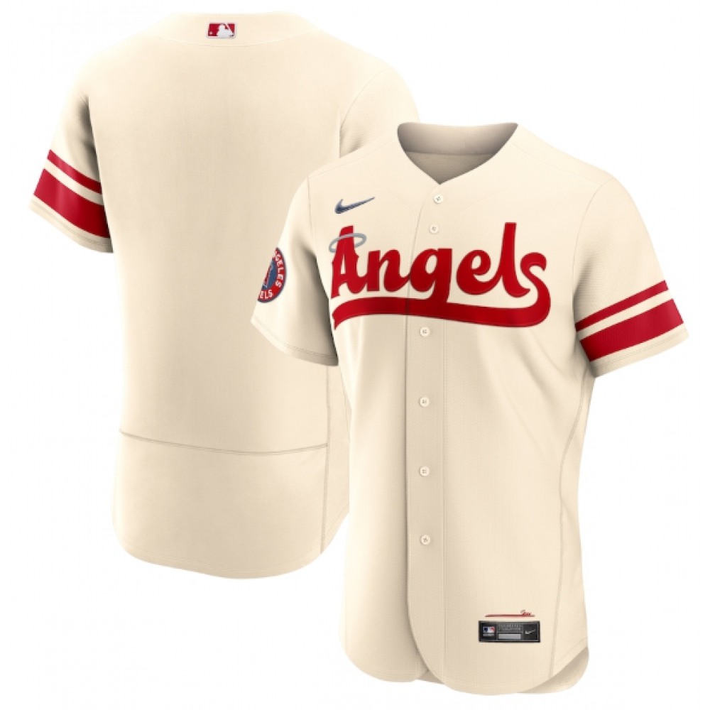 Men's Los Angeles Angels Blank 2022 Cream City Connect Flex Base Stitched Jersey Men's Los Angeles Angels Blank 2022 Cream City Connect Flex Base Stitched Jersey