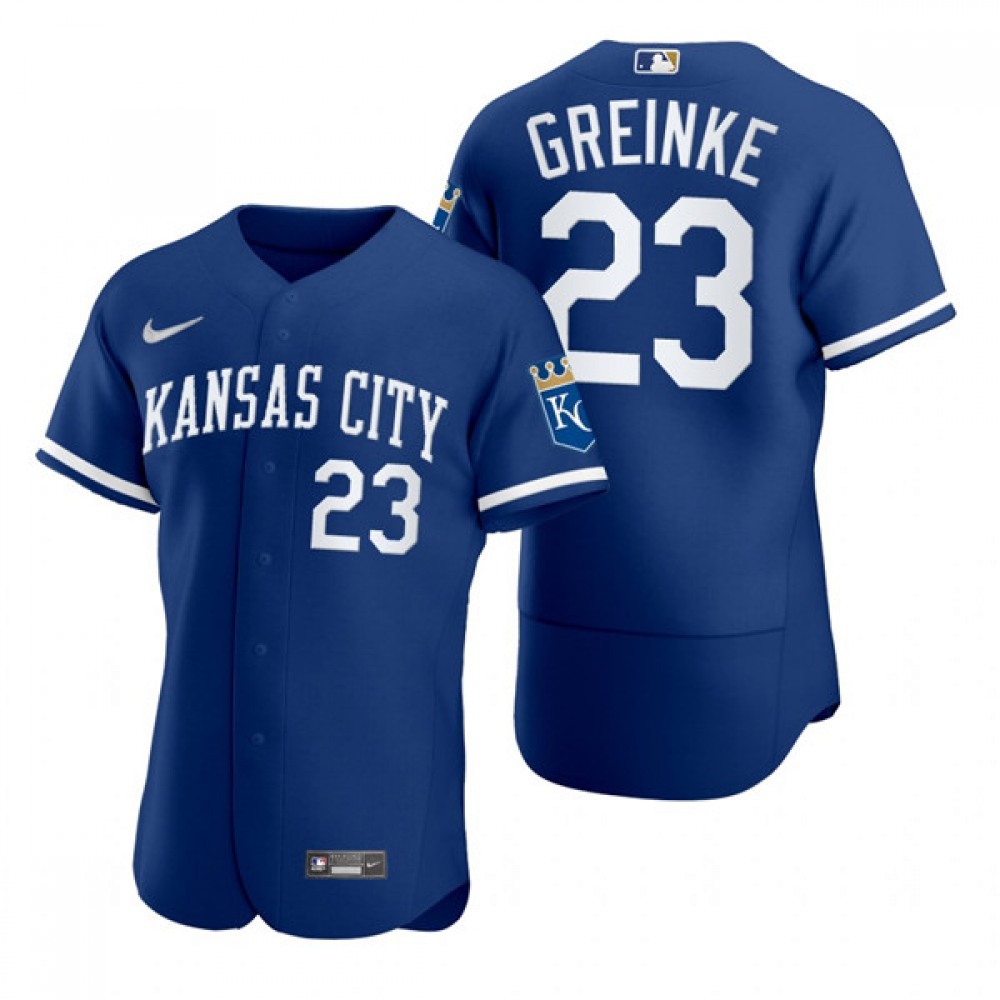 Men's Kansas City Royals #23 Zack Greinke Royal Flex Base Stitched Jersey Men's Kansas City Royals #23 Zack Greinke Royal Flex Base Stitched Jersey