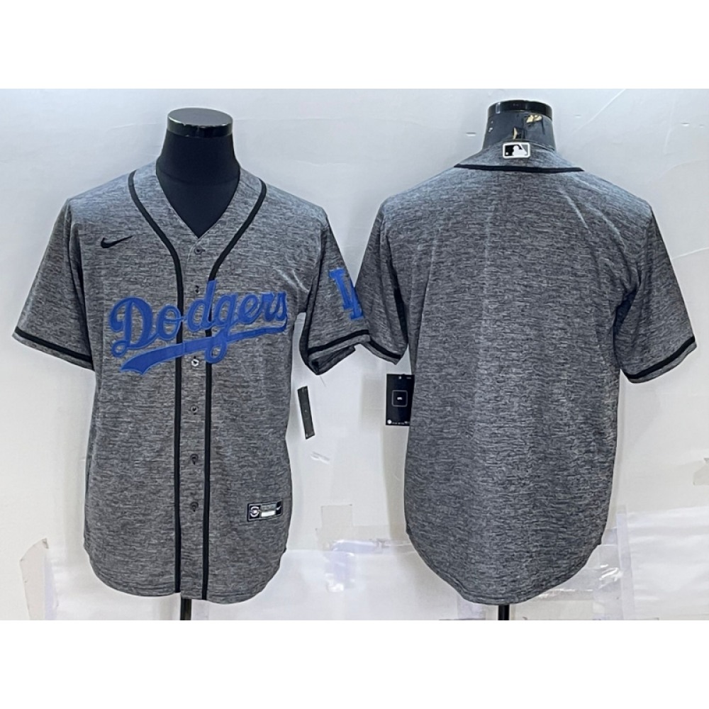 Men's Los Angeles Dodgers Blank Grey Cool Base Stitched Jersey Men's Los Angeles Dodgers Blank Grey Cool Base Stitched Jersey