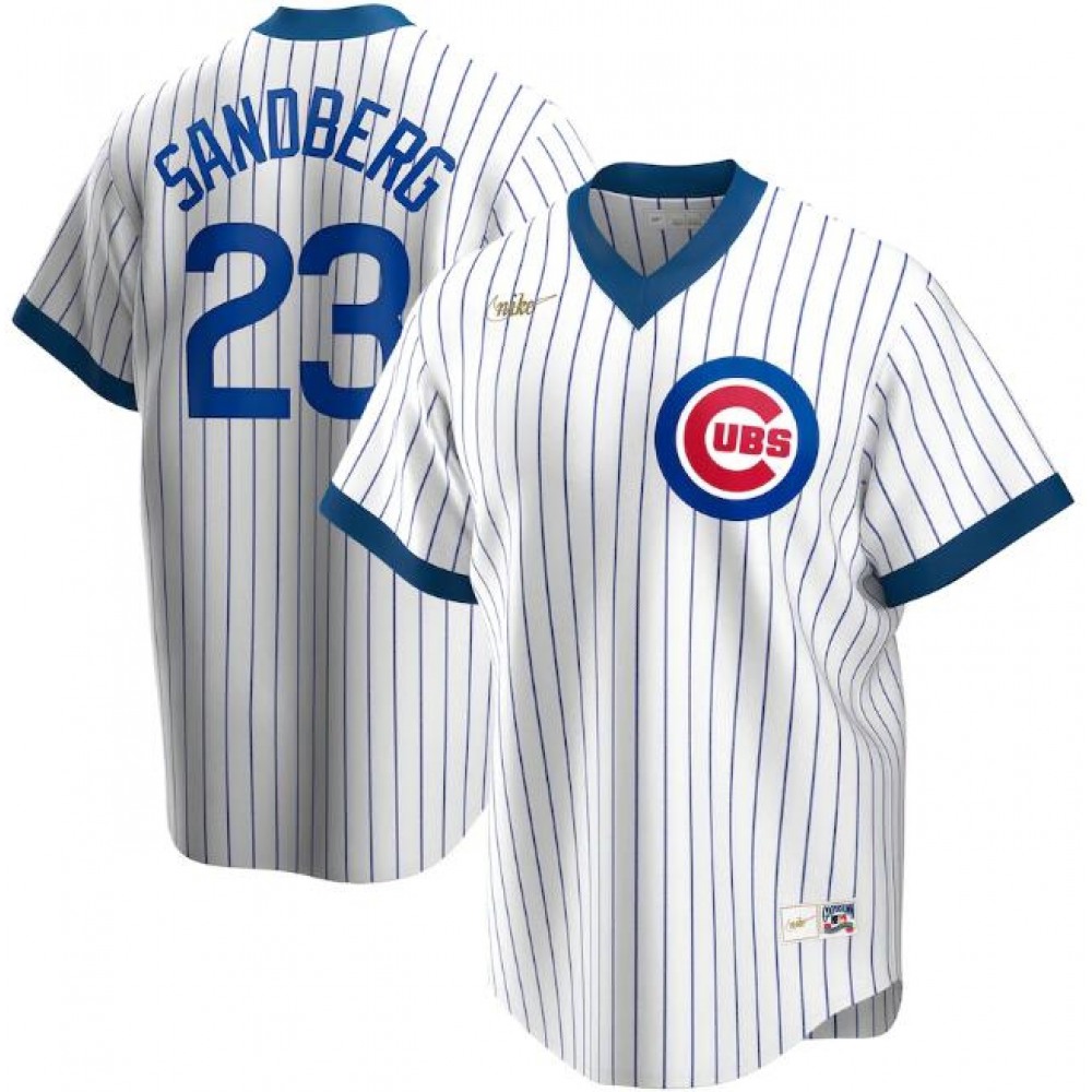 Men's Chicago Cubs #23 Ryne Sandberg 2020 New White Cool Base Stitched Jersey Men's Chicago Cubs #23 Ryne Sandberg 2020 New White Cool Base Stitched Jersey