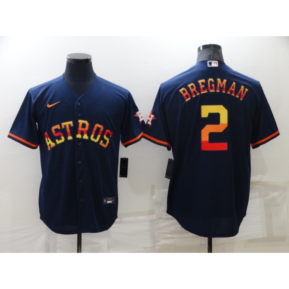 Men's Houston Astros #2 Alex Bregman 2022 Navy Cool Base Stitched Jersey Men's Houston Astros #2 Alex Bregman 2022 Navy Cool Base Stitched Jersey