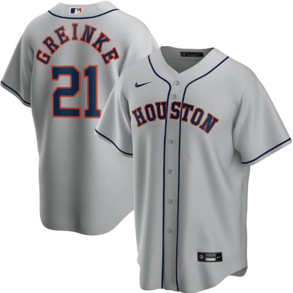 Men's Houston Astros #21 Zack Greinke Grey Cool Base Stitched Jersey Men's Houston Astros #21 Zack Greinke Grey Cool Base Stitched Jersey
