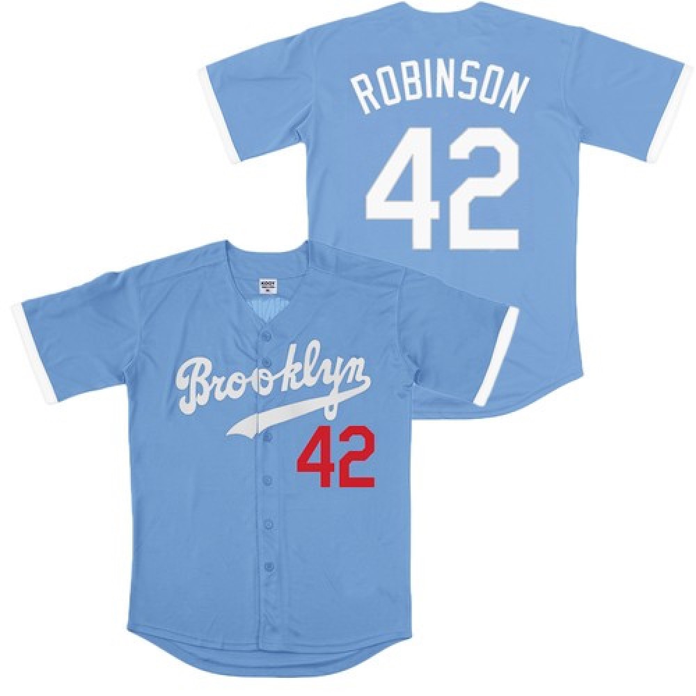 Men's Los Angeles Dodgers #42 Jackie Robinson Throwback Blue Cool Base Stitched Jersey Men's Los Angeles Dodgers #42 Jackie Robinson Throwback Blue Cool Base Stitched Jersey