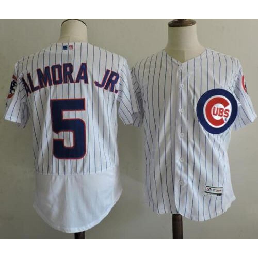 Cubs #5 Albert Almora Jr. White Flexbase Authentic Collection Stitched MLB Jersey Cubs #5 Albert Almora Jr. White Flexbase Authentic Collection Stitched MLB Jersey