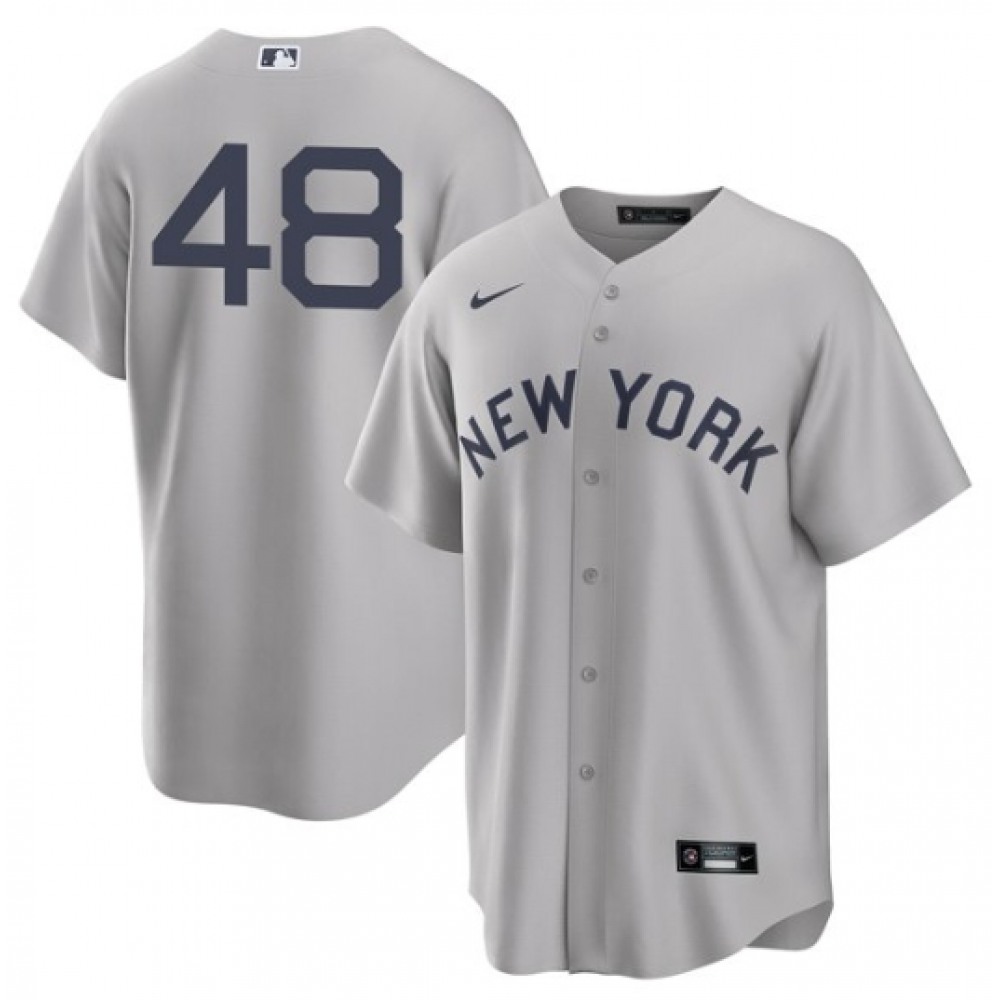 Men's New York Yankees #48 Anthony Rizzo 2021 Grey Field of Dreams Cool Base Stitched Baseball Jersey Men's New York Yankees #48 Anthony Rizzo 2021 Grey Field of Dreams Cool Base Stitched Baseball Jersey