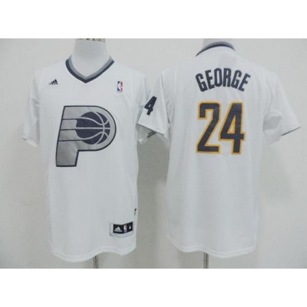 Pacers #24 Paul George White 2013 Christmas Day Swingman Stitched NBA Jersey