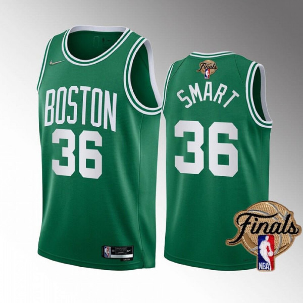Men's Boston Celtics #36 Marcus Smart 2022 Green NBA Finals Stitched Jersey Men's Boston Celtics #36 Marcus Smart 2022 Green NBA Finals Stitched Jersey