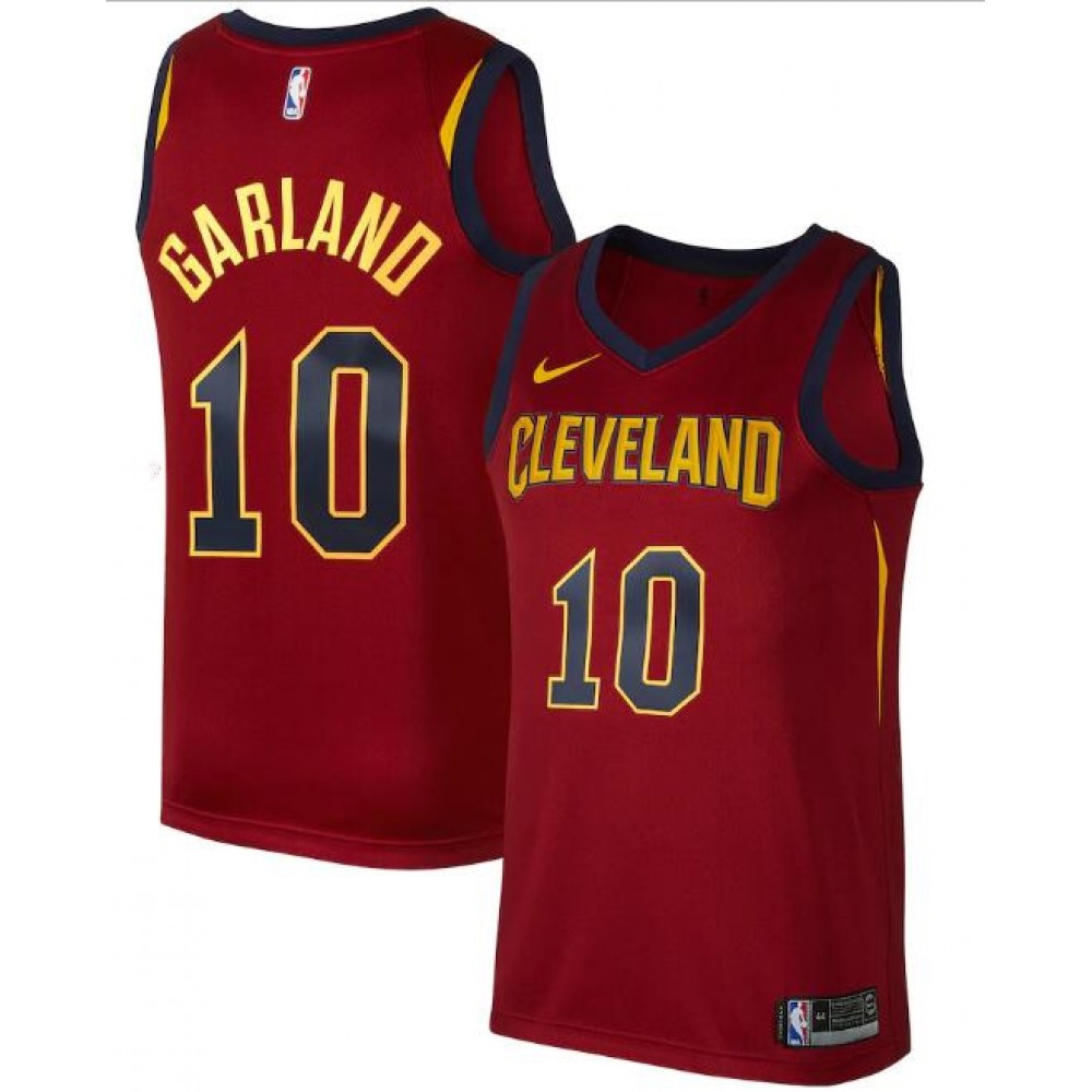 Men's Cleveland Cavaliers #10 Darius Garland Red Icon Edition Swingman Stitched Jersey
