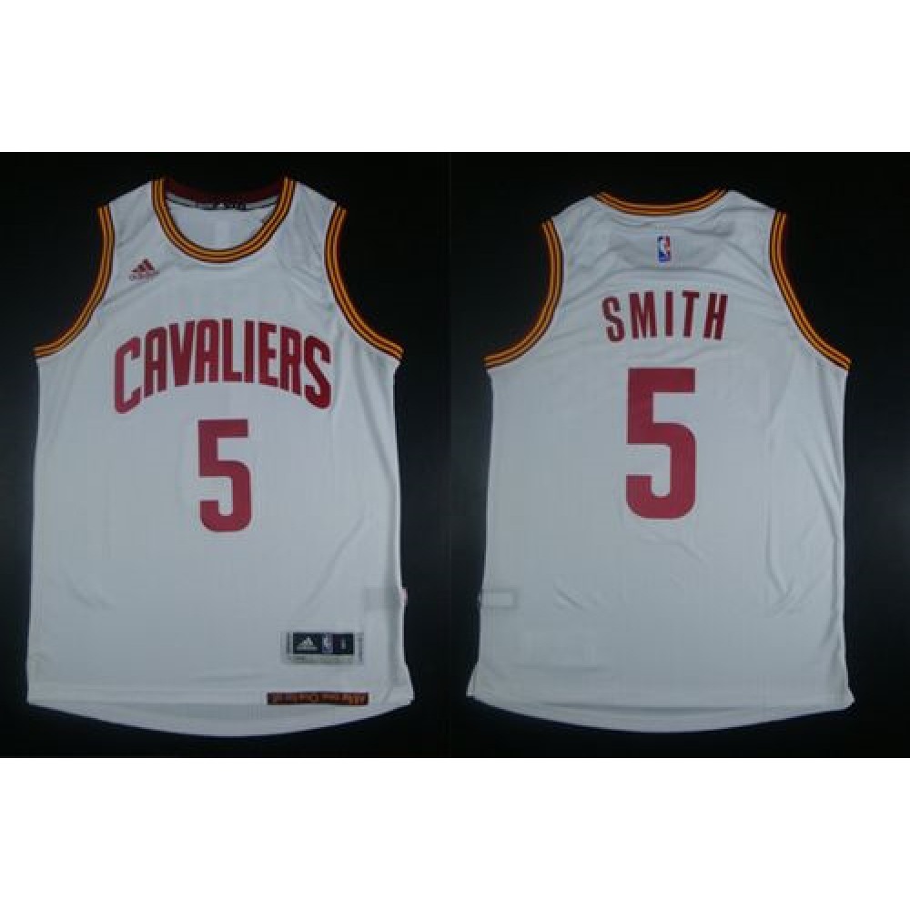 Revolution 30 Cavaliers #5 J.R. Smith White Stitched NBA Jersey