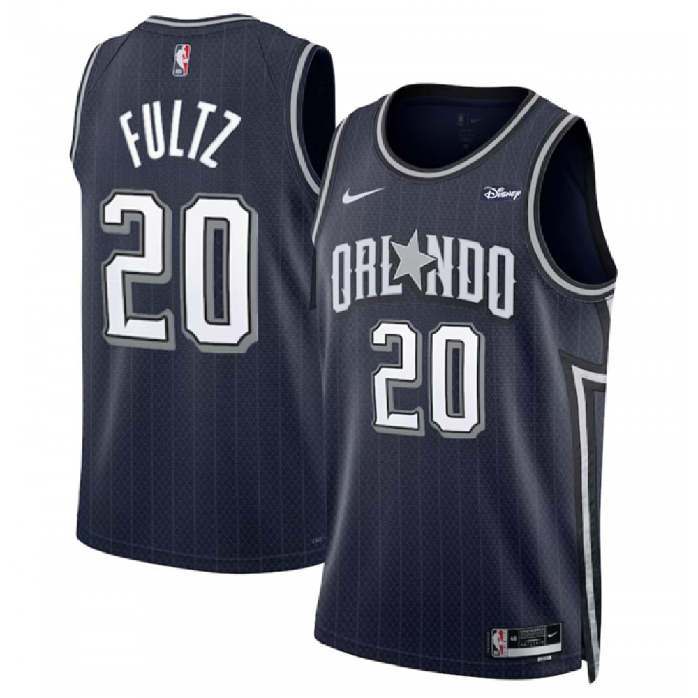Men's Orlando Magic #20 Markelle Fultz Navy 2023/24 City Edition Stitched Basketball Jersey Men's Orlando Magic #20 Markelle Fultz Navy 2023/24 City Edition Stitched Basketball Jersey