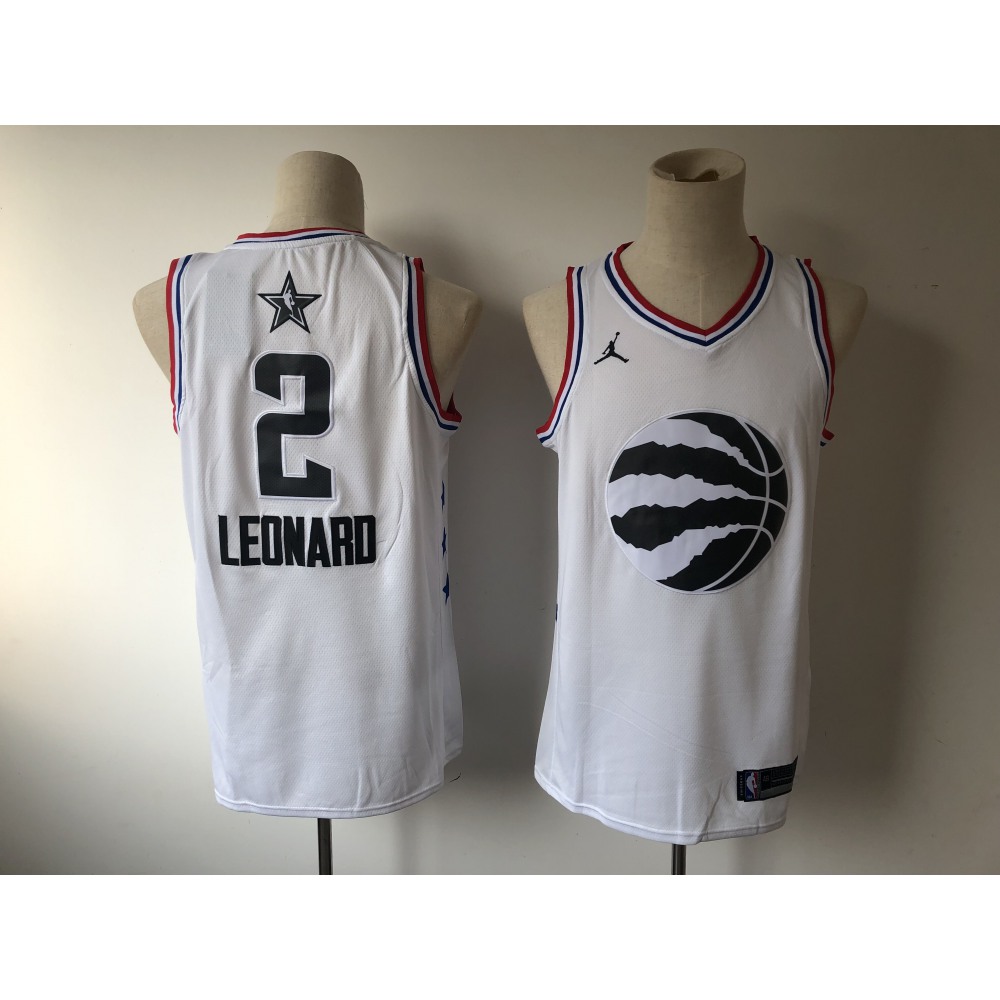 Men's Toronto Raptors #2 Kawhi Leonard White 2019 NBA All Star Stitched NBA Jersey