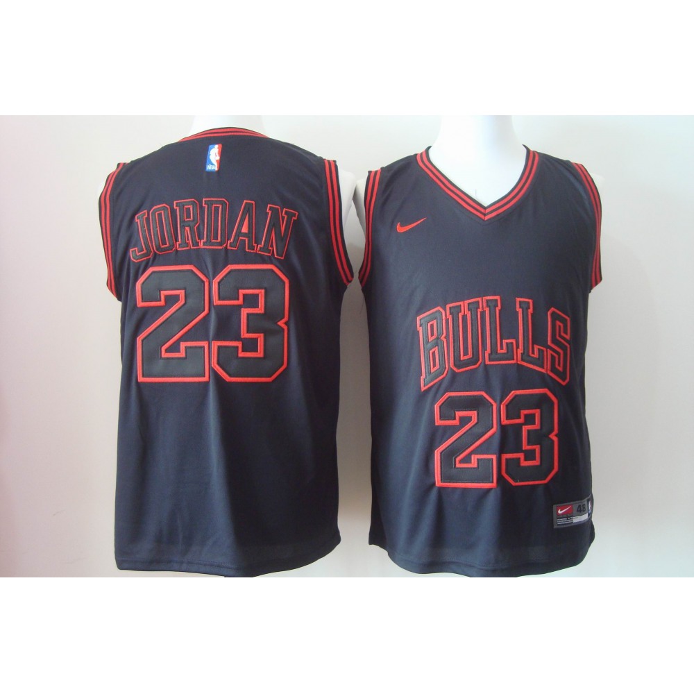Men's Nike Chicago Bulls #23 Michael Jordan 2017 Black Bulls Fashion Stitched NBA Jersey