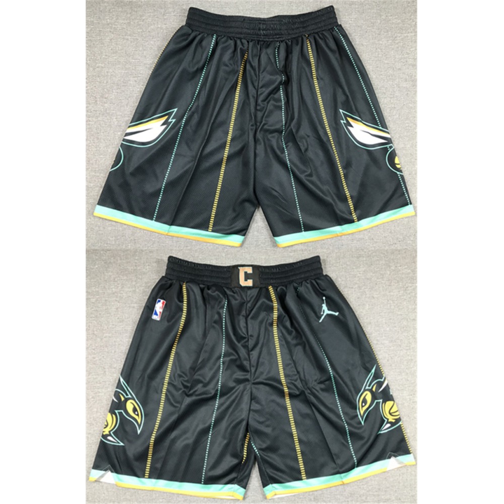 Men's Charlotte Hornets 2022/23 Black City Edition Shorts (Run Small) Men's Charlotte Hornets 2022/23 Black City Edition Shorts (Run Small)