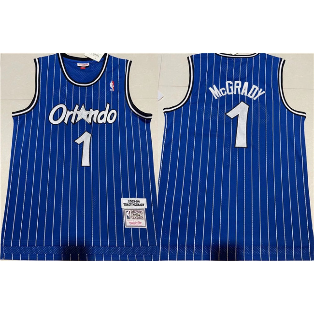 Men's Orlando Magic #1 Tracy McGrady Blue Stitched Jersey Men's Orlando Magic #1 Tracy McGrady Blue Stitched Jersey