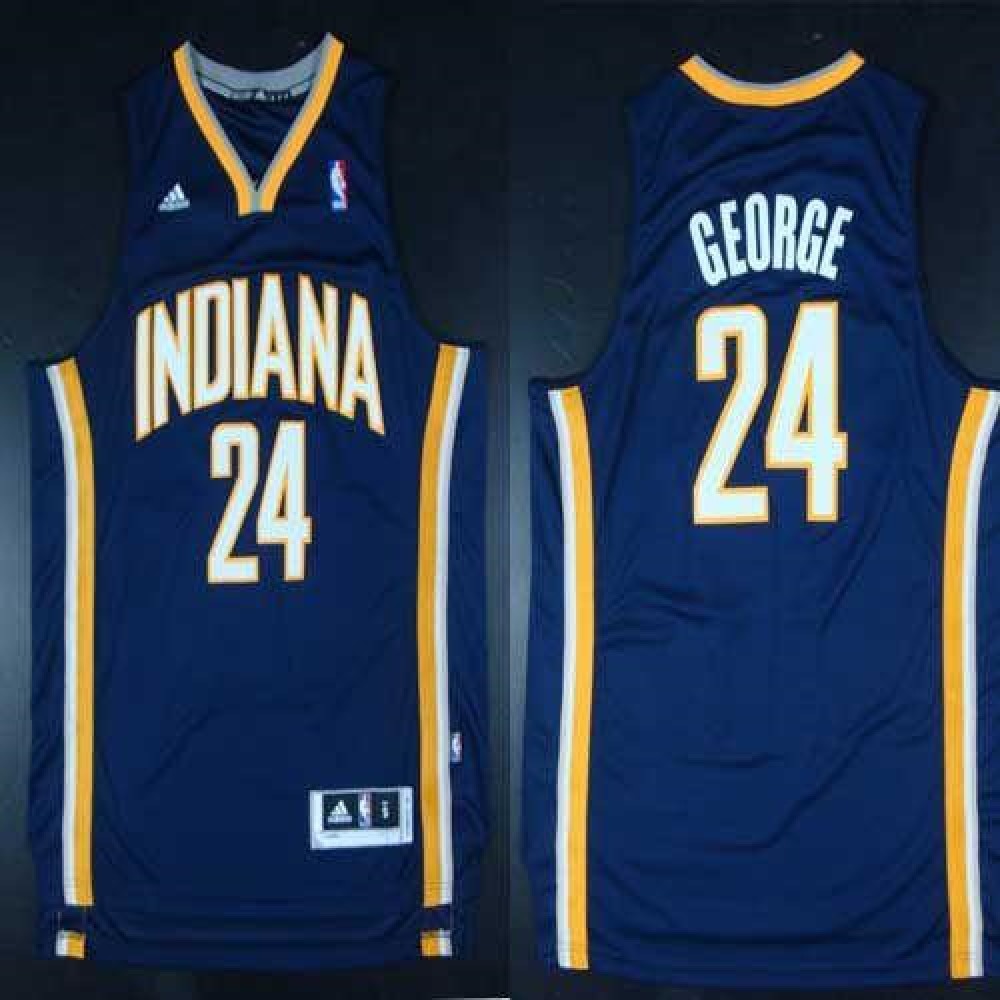Pacers #24 Paul George Navy Blue Road Stitched NBA Jersey Pacers #24 Paul George Navy Blue Road Stitched NBA Jersey