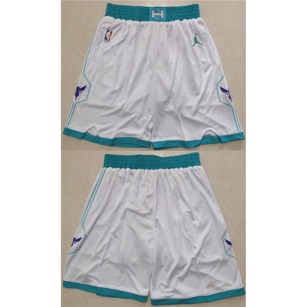 Men's Charlotte Hornets White Mitchell & Ness Shorts (Run Small) Men's Charlotte Hornets White Mitchell & Ness Shorts (Run Small)