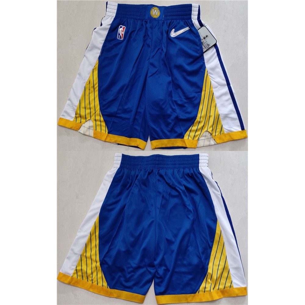 Men's Golden State Warriors Blue/Gold Shorts(Run Small)