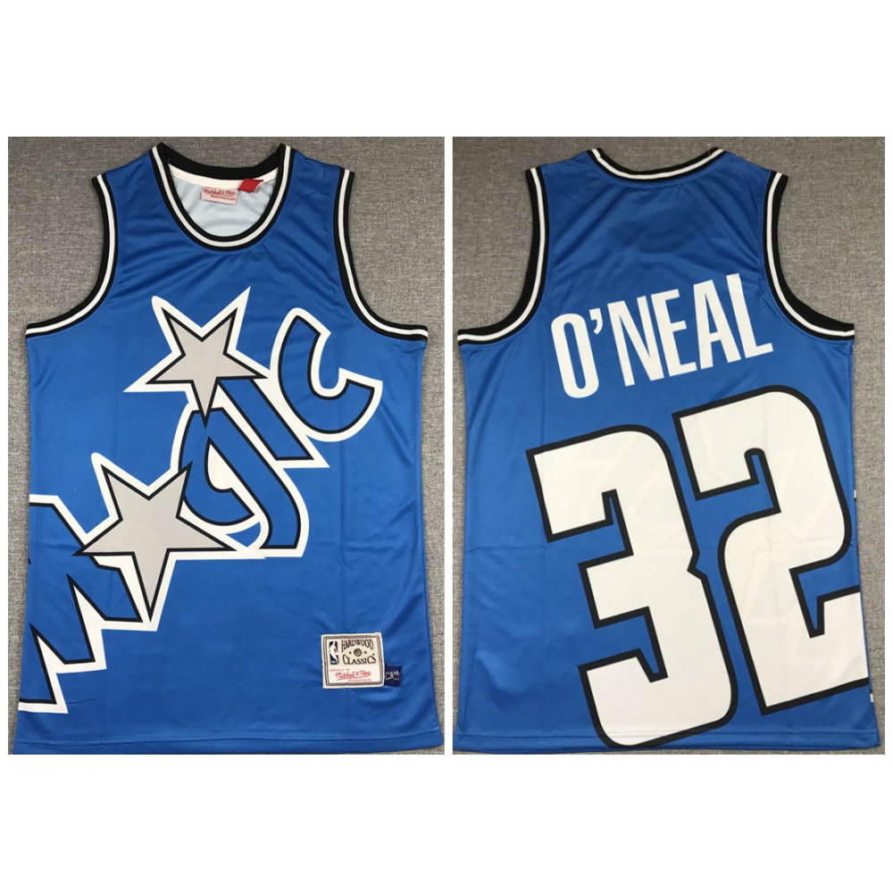 Men's Orlando Magic #32 Shaquille O'Neal Blue Big Face Stitched Jersey Men's Orlando Magic #32 Shaquille O'Neal Blue Big Face Stitched Jersey