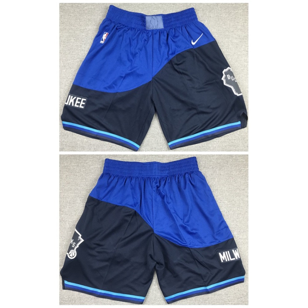 Men's Milwaukee Bucks Blue Shorts (Run Small)