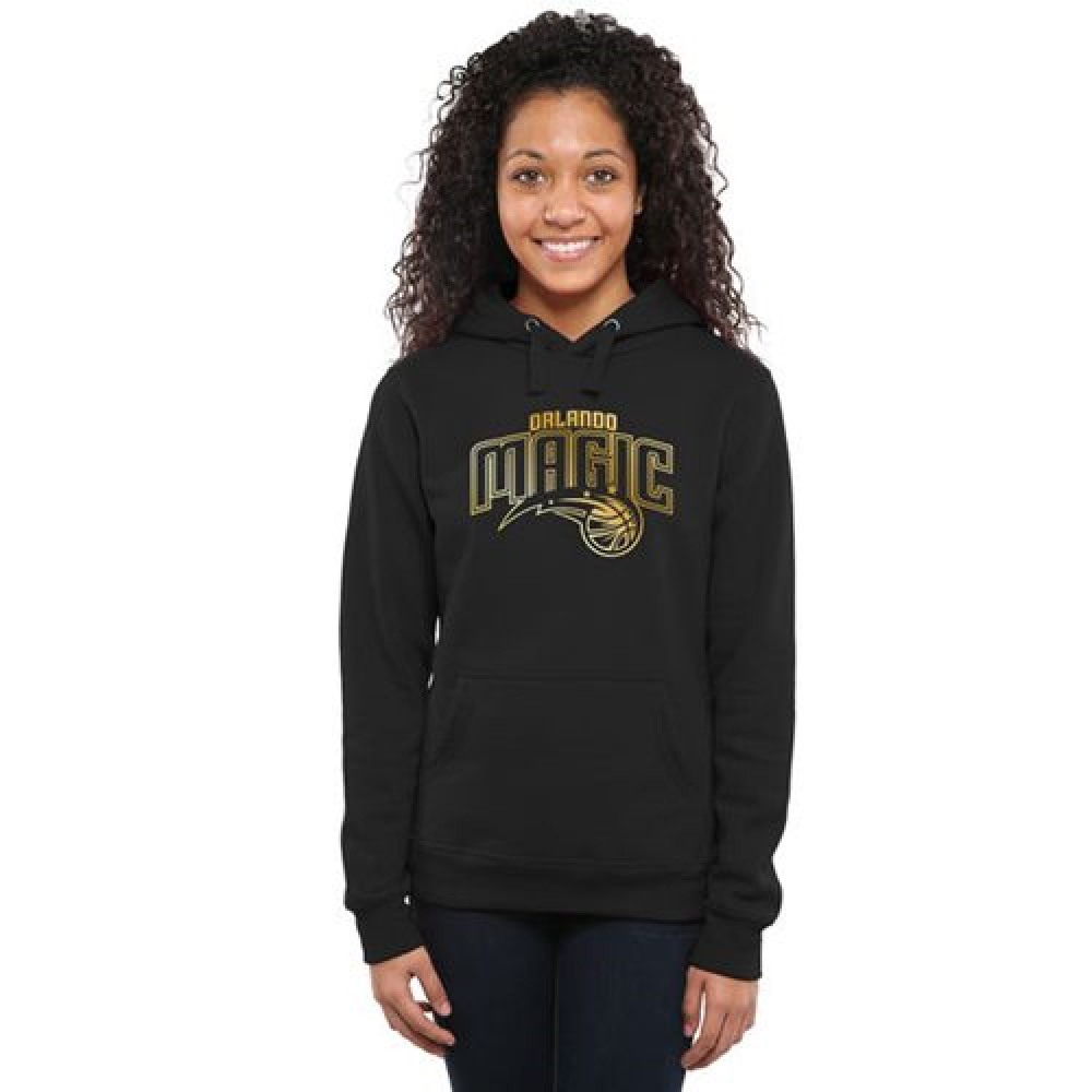 Women's Orlando Magic Gold Collection Pullover Hoodie Black Women's Orlando Magic Gold Collection Pullover Hoodie Black