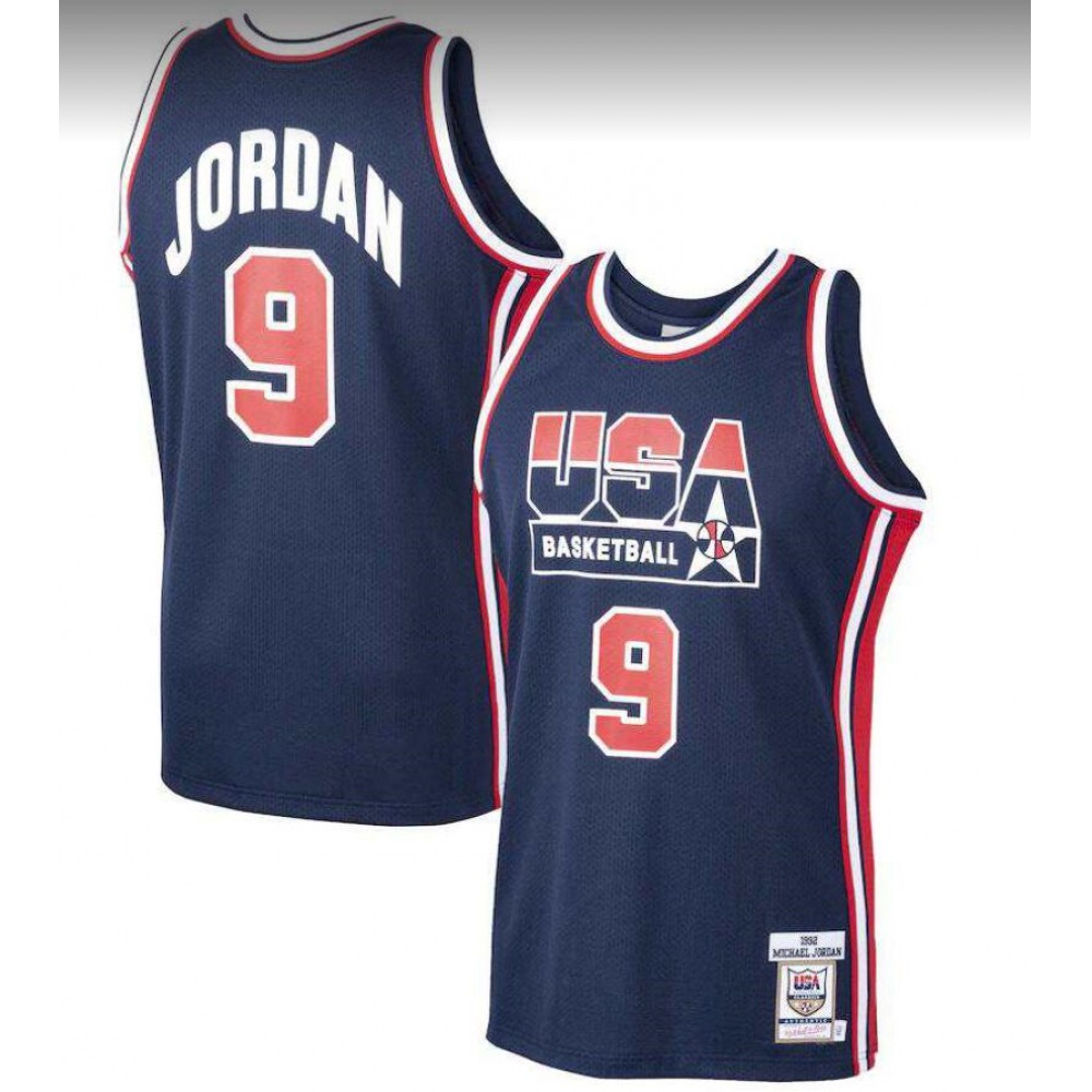 Youth Chicago Bulls #9 Michael Jordan Mitchell & Ness Navy Home 1992 Dream Team Stitched Basketball Jersey