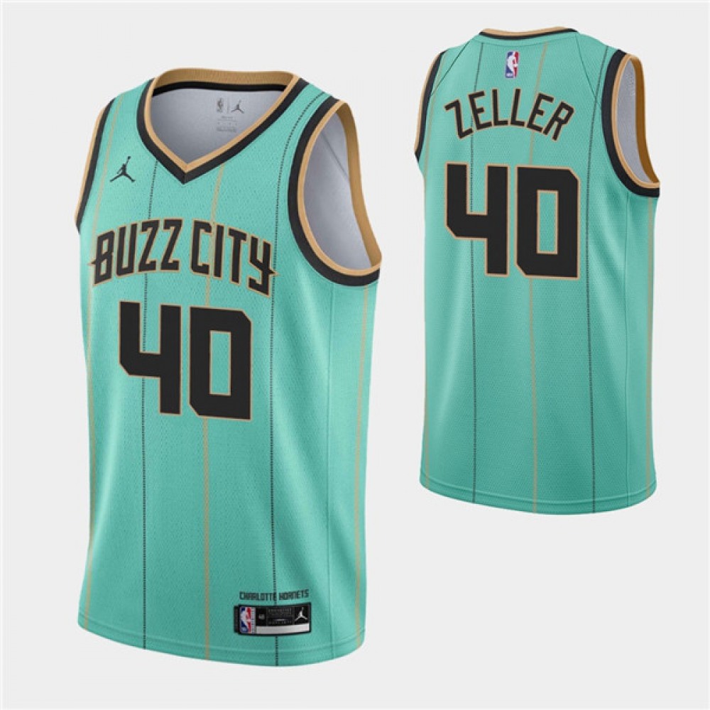 Men's Charlotte Hornets #40 Cody Zeller 2020-21 Teal City Edition Swingman Stitched Jersey Men's Charlotte Hornets #40 Cody Zeller 2020-21 Teal City Edition Swingman Stitched Jersey
