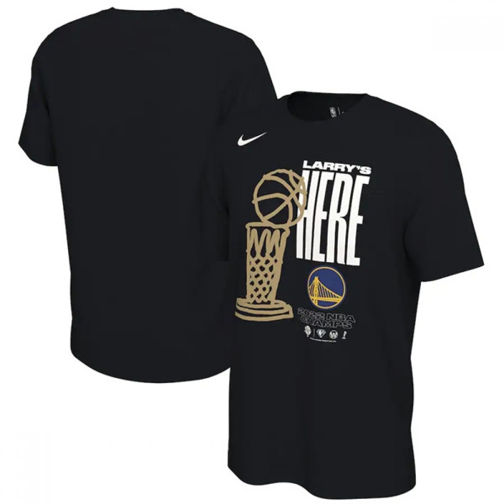 Men's Golden State Warriors 2021-2022 Black NBA Finals Champions Trophy Celebration T-Shirt Men's Golden State Warriors 2021-2022 Black NBA Finals Champions Trophy Celebration T-Shirt