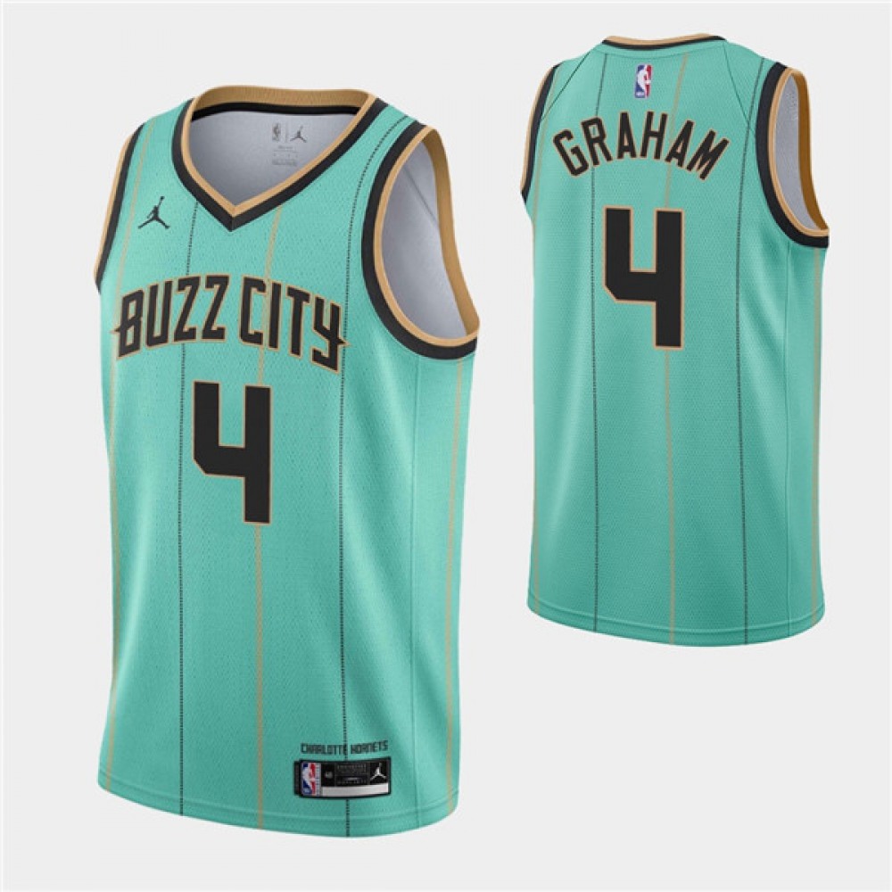 Men's Charlotte Hornets #4 Devonte' Graham 2020-21 Teal City Edition Swingman Stitched Jersey Men's Charlotte Hornets #4 Devonte' Graham 2020-21 Teal City Edition Swingman Stitched Jersey