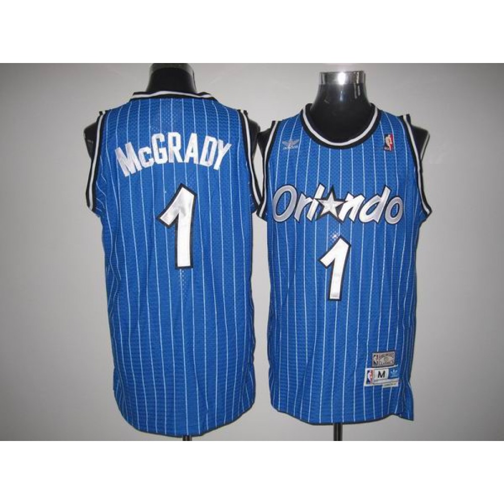 Mitchell And Ness Magic #1 Tracy Mcgrady Stitched Blue Throwback NBA Jersey Mitchell And Ness Magic #1 Tracy Mcgrady Stitched Blue Throwback NBA Jersey