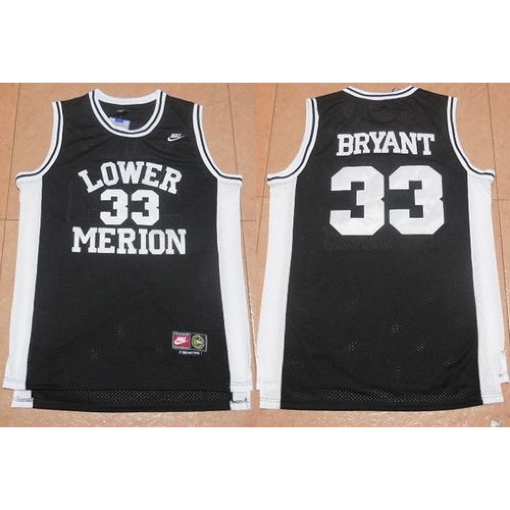 Lakers #33 Kobe Bryant Black Lower Merion High School Stitched NBA Jersey