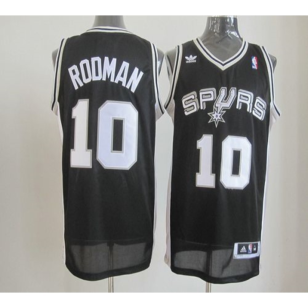 Spurs #10 Dennis Rodman Black Revolution 30 Stitched NBA Jersey Spurs #10 Dennis Rodman Black Revolution 30 Stitched NBA Jersey