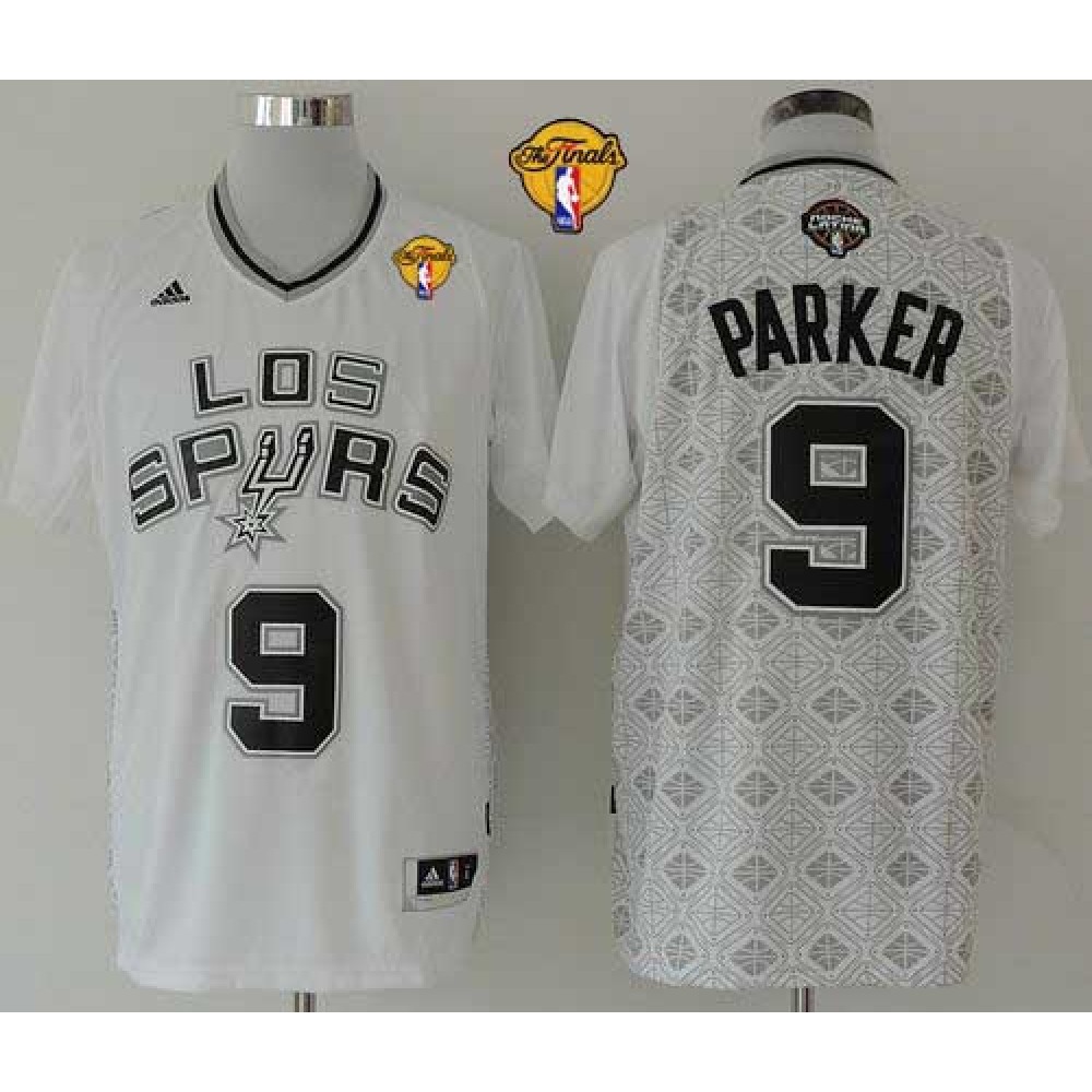 Spurs #9 Tony Parker White New Latin Nights Finals Patch Stitched NBA Jersey Spurs #9 Tony Parker White New Latin Nights Finals Patch Stitched NBA Jersey