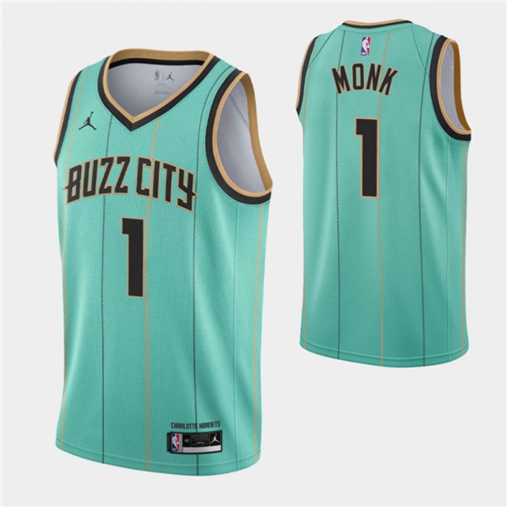 Men's Charlotte Hornets #1 Malik Monk 2020-21 Teal City Edition Swingman Stitched Jersey Men's Charlotte Hornets #1 Malik Monk 2020-21 Teal City Edition Swingman Stitched Jersey