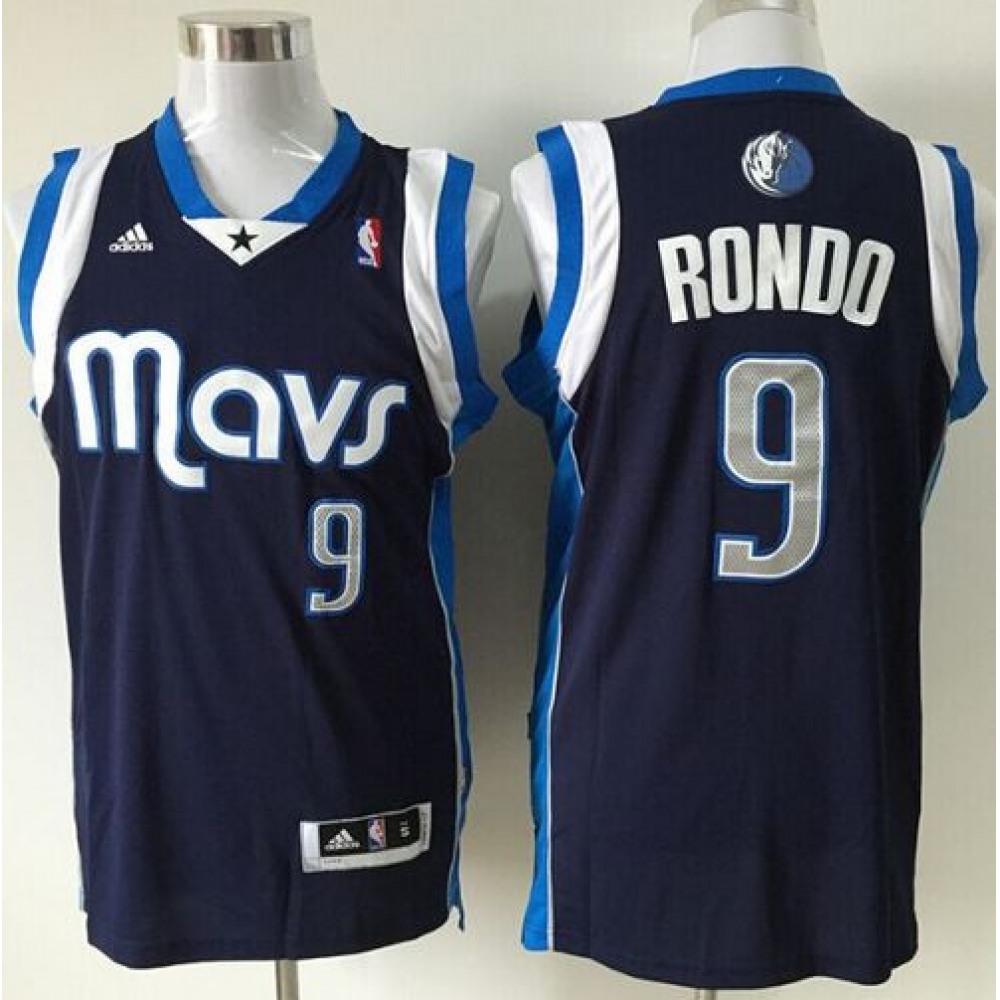 Revolution 30 Mavericks #9 Rajon Rondo Navy Blue Stitched NBA Jersey Revolution 30 Mavericks #9 Rajon Rondo Navy Blue Stitched NBA Jersey