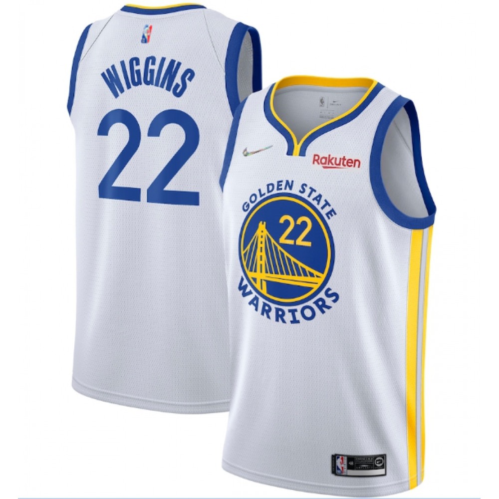 Men's Golden State Warriors #22 Andrew Wiggins 2022 White 75th Anniversary Stitched Jersey Men's Golden State Warriors #22 Andrew Wiggins 2022 White 75th Anniversary Stitched Jersey