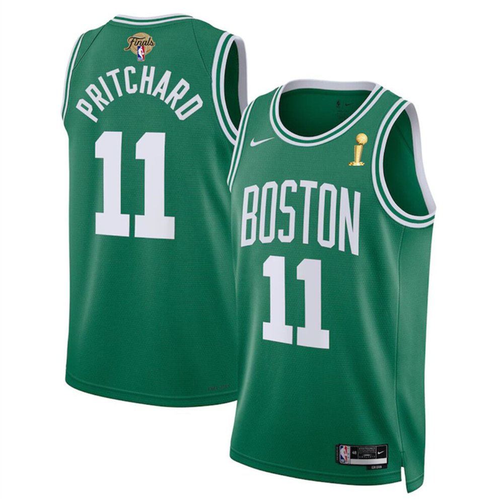 Men's Boston Celtics #11 Payton Pritchard Kelly Green 2024 Finals Champions Icon Edition Stitched Basketball Jersey Men's Boston Celtics #11 Payton Pritchard Kelly Green 2024 Finals Champions Icon Edition Stitched Basketball Jersey