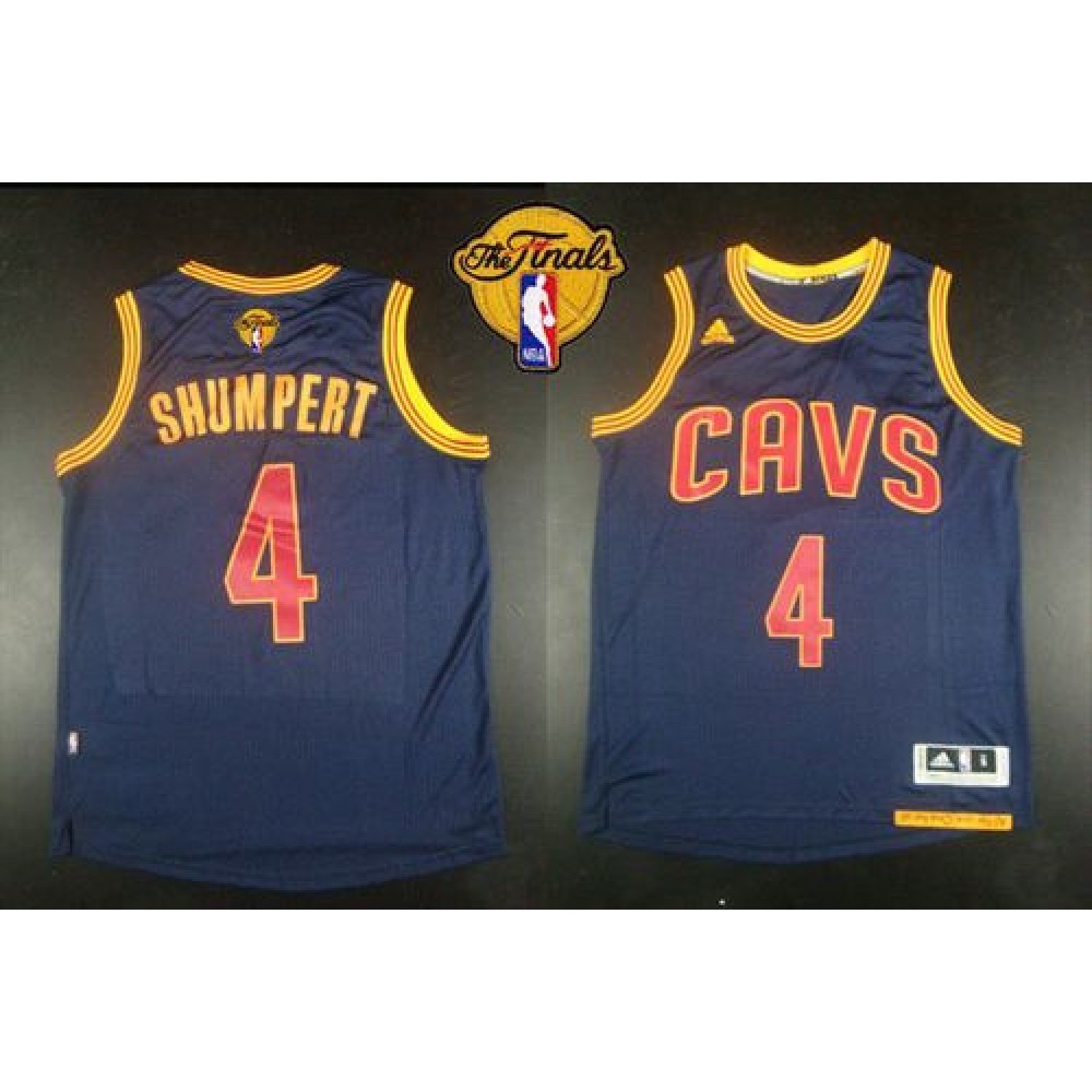 Revolution 30 Cavaliers #4 Iman Shumpert Navy Blue CavFanatic The Finals Patch Stitched NBA Jersey