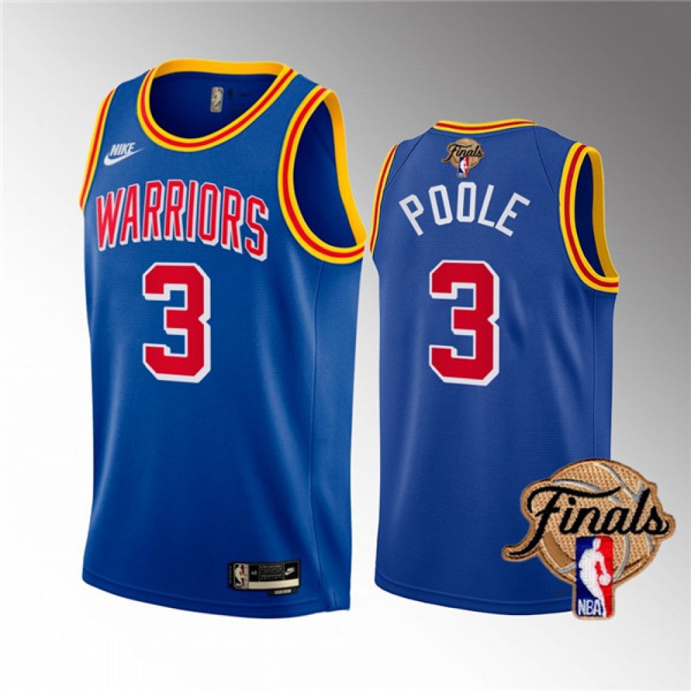 Men's Golden State Warriors #3 Jordan Poole 2022 Royal NBA Finals Stitched Jersey Men's Golden State Warriors #3 Jordan Poole 2022 Royal NBA Finals Stitched Jersey