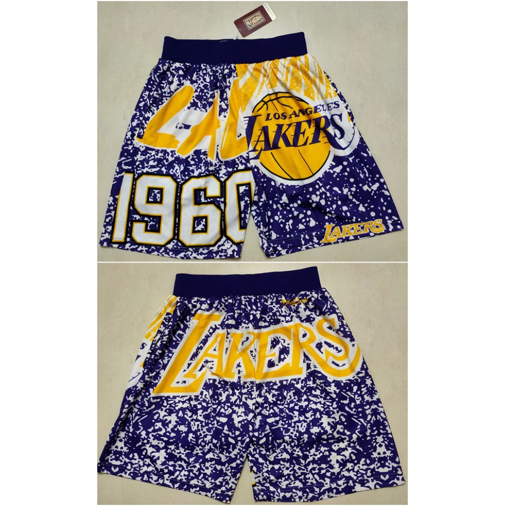 Men's Los Angeles Lakers Mitchell&Ness Blue Shorts (Run Small)