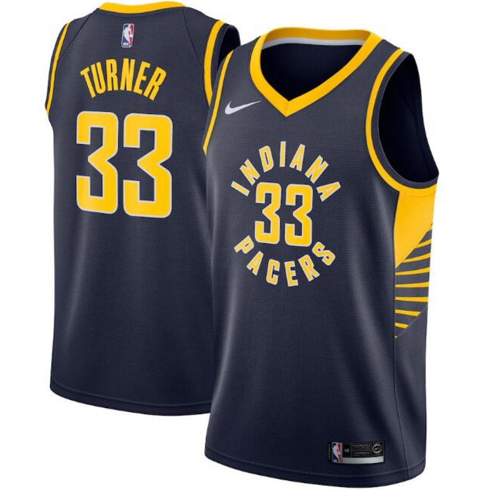 Men's Indiana Pacers #33 Myles Turner Navy Icon Edition Swingman Stitched Jersey Men's Indiana Pacers #33 Myles Turner Navy Icon Edition Swingman Stitched Jersey