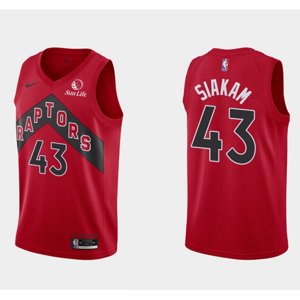 Men's Toronto Raptors #43 Pascal Siakam Red 2020/21 Icon Swingman Stitched NBA Jersey