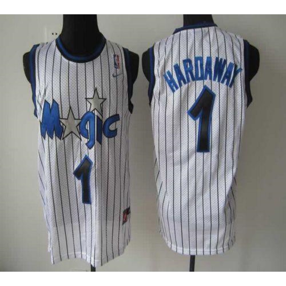 Magic #1 Penny Hardaway White Throwback Stitched NBA Jersey Magic #1 Penny Hardaway White Throwback Stitched NBA Jersey