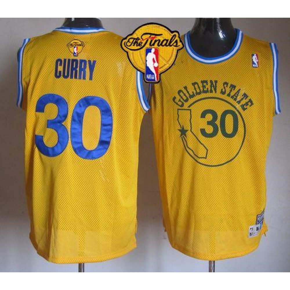 Warriors #30 Stephen Curry Gold New Throwback The Finals Patch Stitched NBA Jersey Warriors #30 Stephen Curry Gold New Throwback The Finals Patch Stitched NBA Jersey