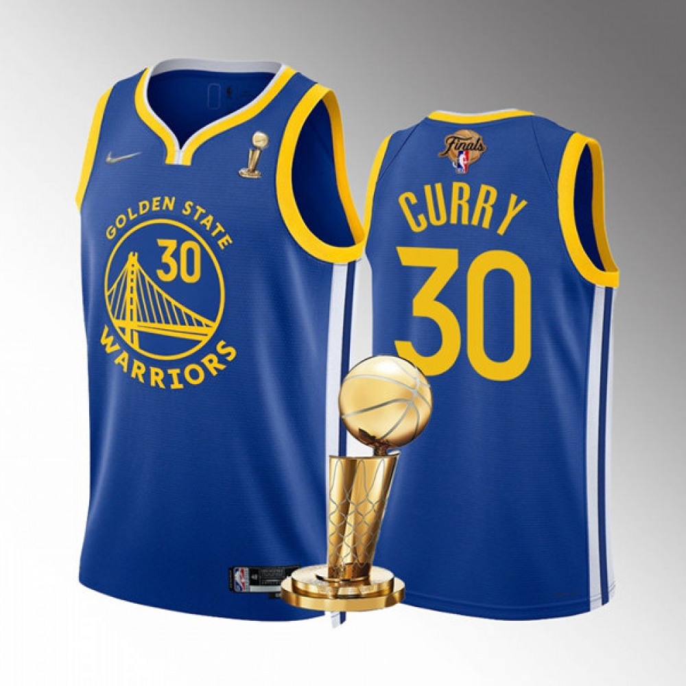 Men's Golden State Warriors #30 Stephen Curry 2022 Royal NBA Finals Champions Stitched Jersey Men's Golden State Warriors #30 Stephen Curry 2022 Royal NBA Finals Champions Stitched Jersey