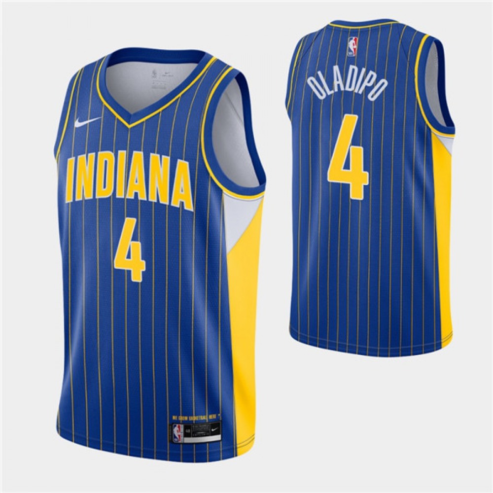 Men's Indiana Pacers #4 Victor Oladipo 2020-21 Royal City Edition Swingman Stitched Jersey Men's Indiana Pacers #4 Victor Oladipo 2020-21 Royal City Edition Swingman Stitched Jersey