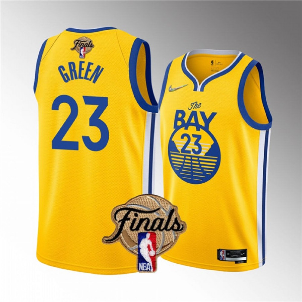 Youth Golden State Warriors #23 Draymond Green 2022 Yellow NBA Finals Stitched Jersey Youth Golden State Warriors #23 Draymond Green 2022 Yellow NBA Finals Stitched Jersey